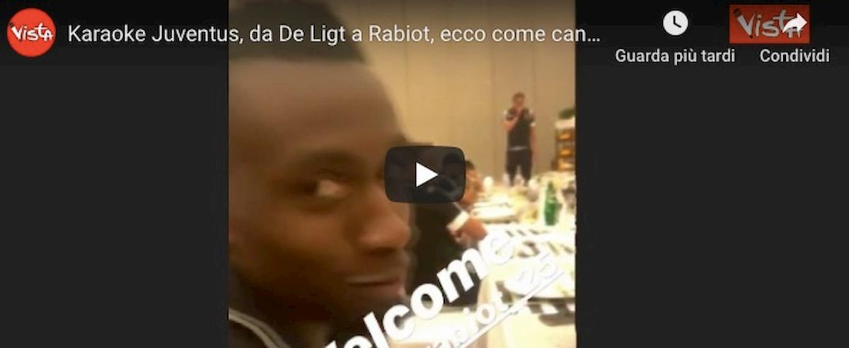 De Ligt Buffon Rabiot cantano Juventus Video