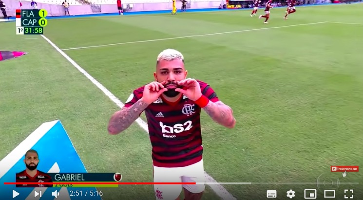 Gabigol, gol ed esultanza stranissima in Flamengo-Athletico Paranaense 3-2