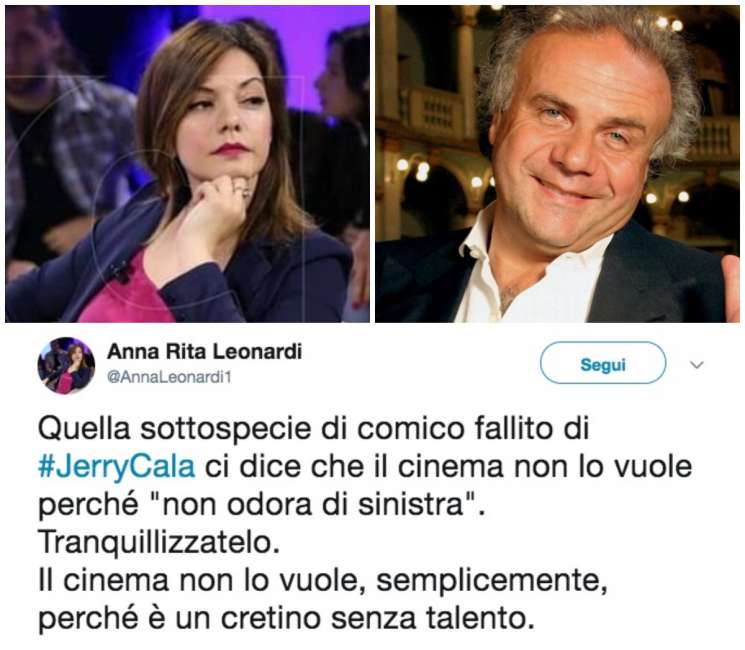 Anna Rita Leonardi, il tweet contro Jerry Calà