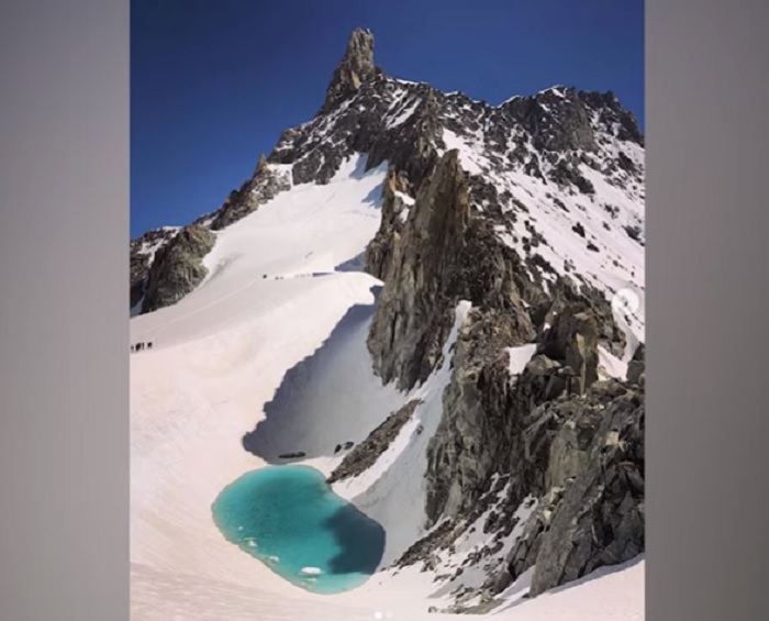 monte bianco lago si forma a causa del caldo