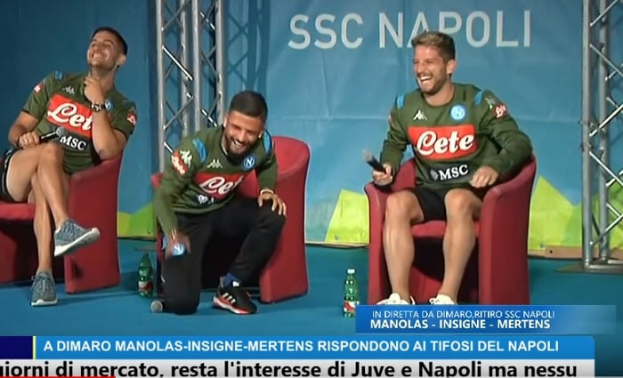 Ancelotti scherzo a insigne