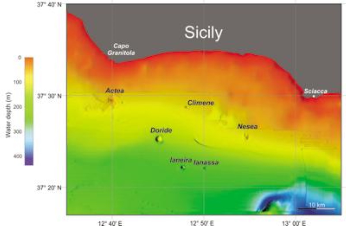 Vulcani sottomarini in Sicilia