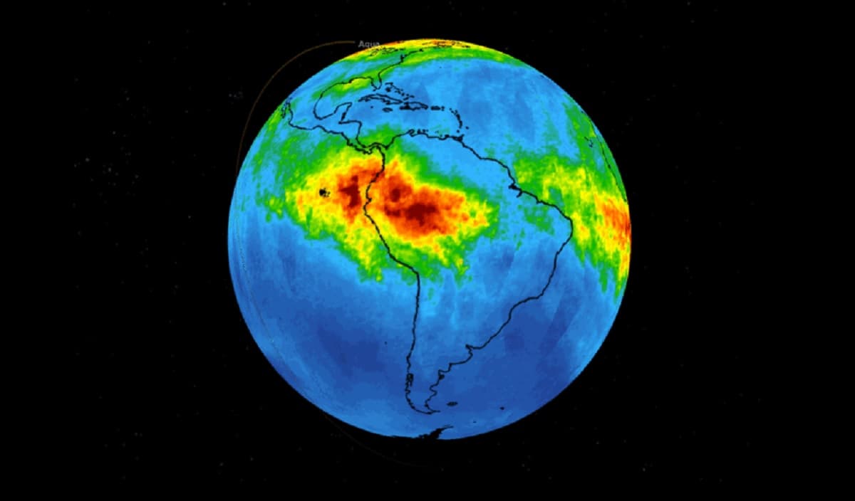 Amazzonia, la mappa della Nasa sul monossido di carbonio liberato dai roghi