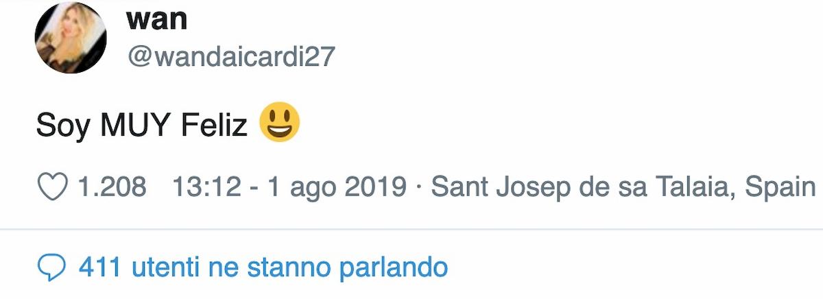 Calciomercato Inter Icardi Wanda Nara twitta