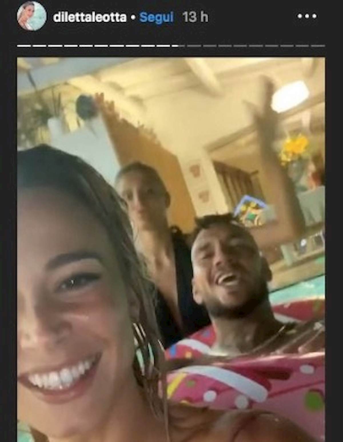 Diletta Leotta piscina Daniele Scardina Instagram