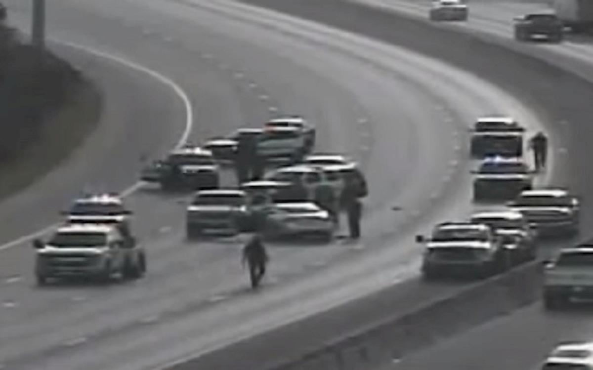 autostrada bloccata da polizia a houston