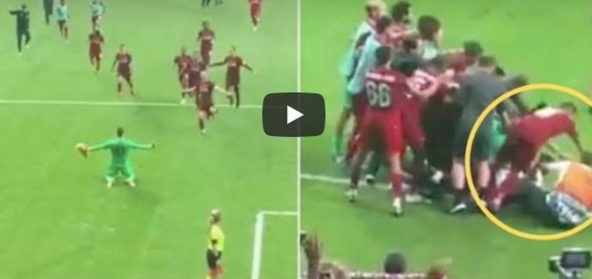 Liverpool Adrian infortunio tifoso video YouTube