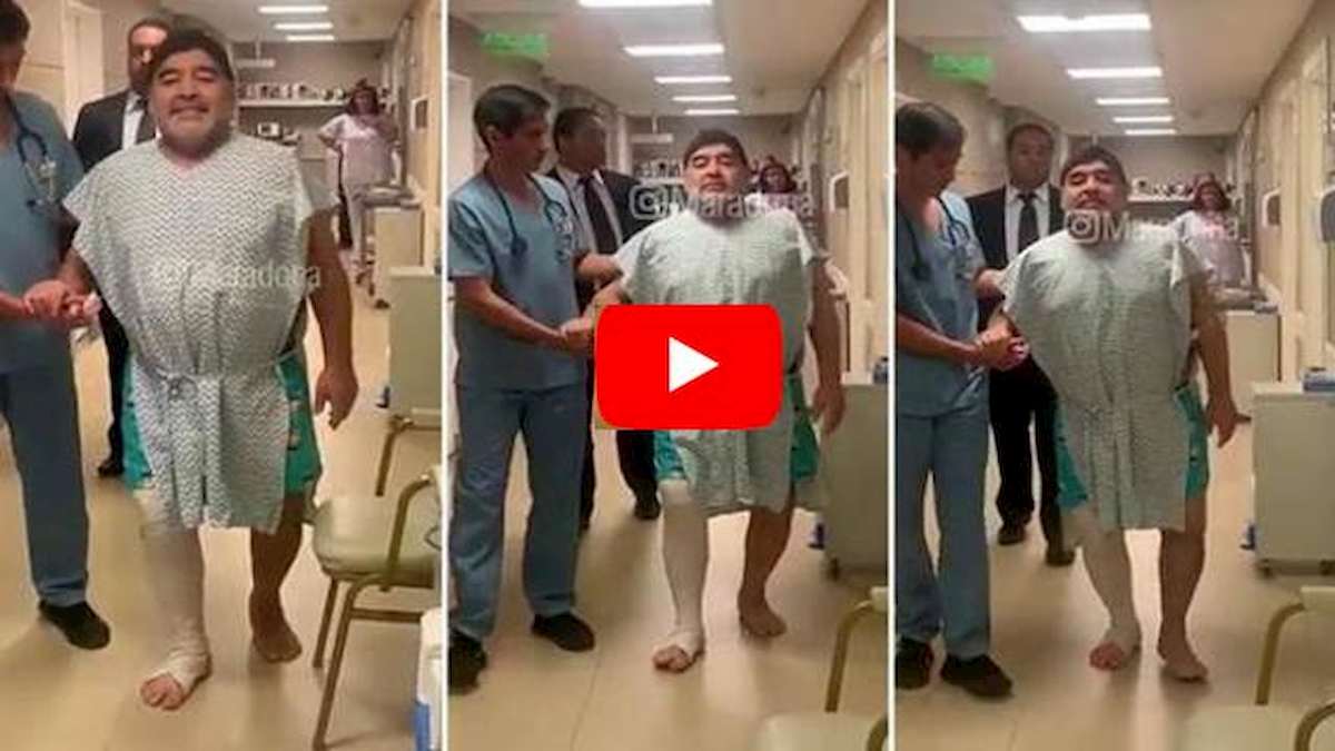 Maradona dopo l'operazione: "Torno a camminare come a 15 anni" VIDEO