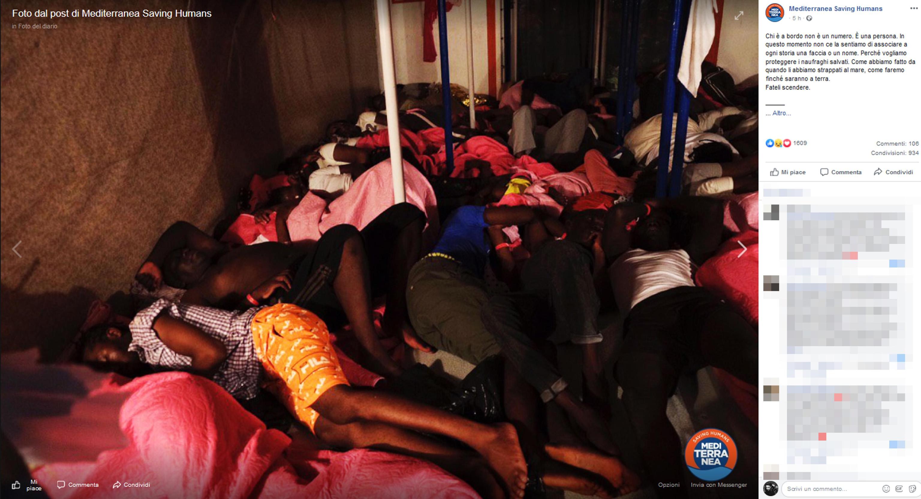 Migranti sulla Mare Jonio