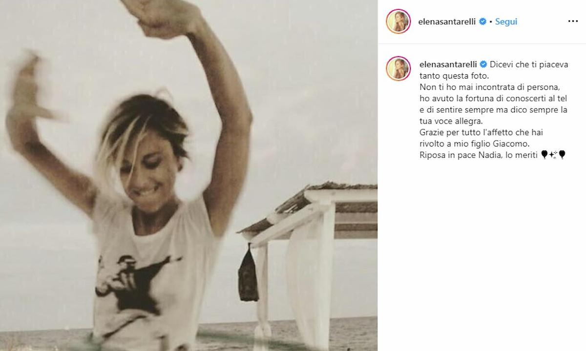 messaggio elena santarelli nadia toffa