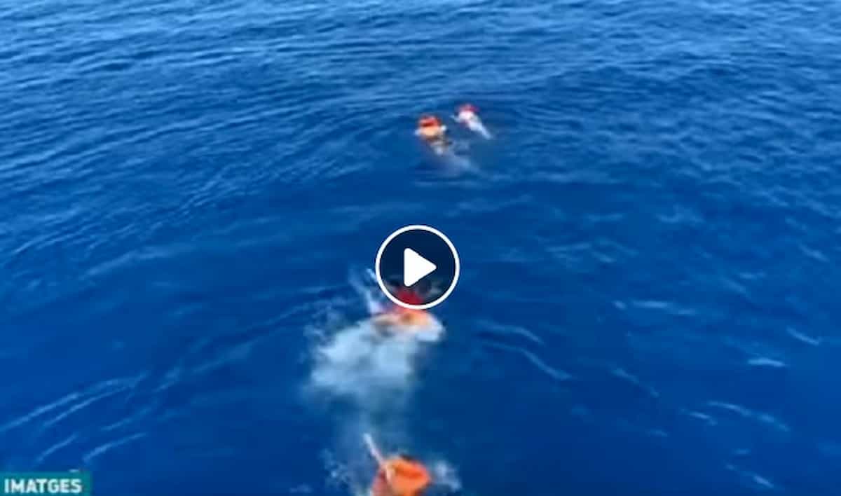 Open Arms, cinque migranti si gettano in acqua provano a raggiungere Lampedusa a nuoto VIDEO