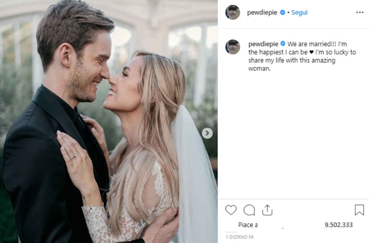 PewDiePie e Marzia Bisogn sposi