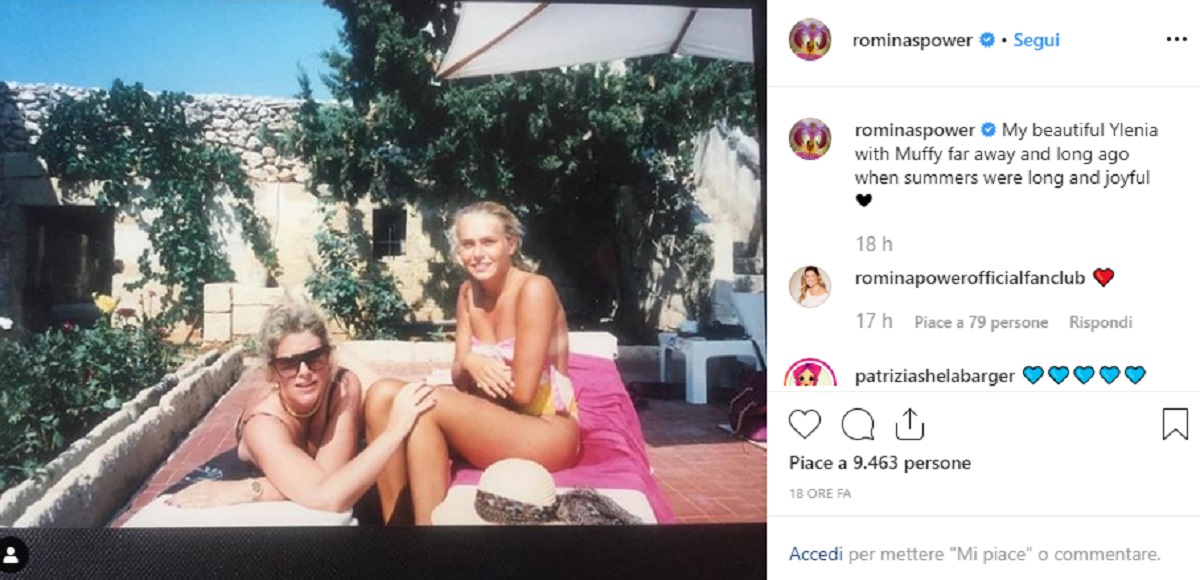 Ylenia Carrisi, la foto pubblicata da Romina Power