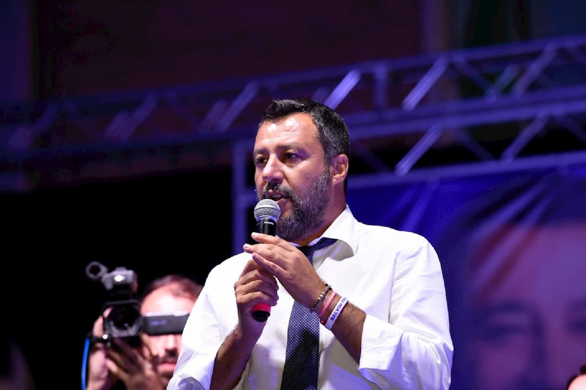 Il vicepremier Matteo Salvini a Sabaudia