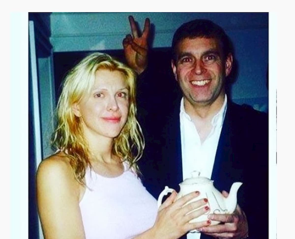 Il principe Andrea e Courtney Love