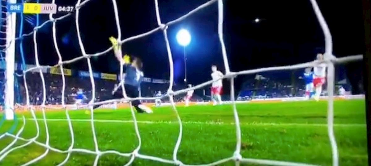 Brescia Juventus papera Szczesny gol Donnarumma 1 0