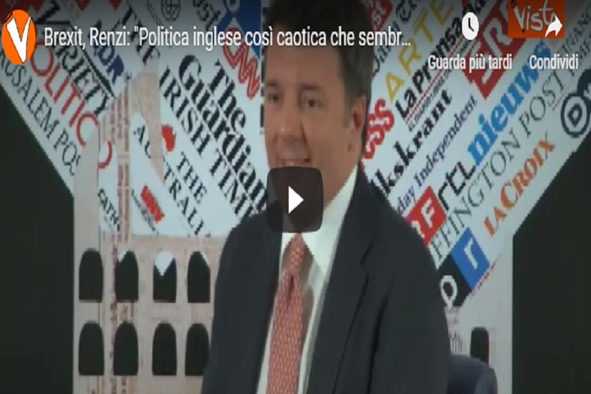 Matteo Renzi, video Vista