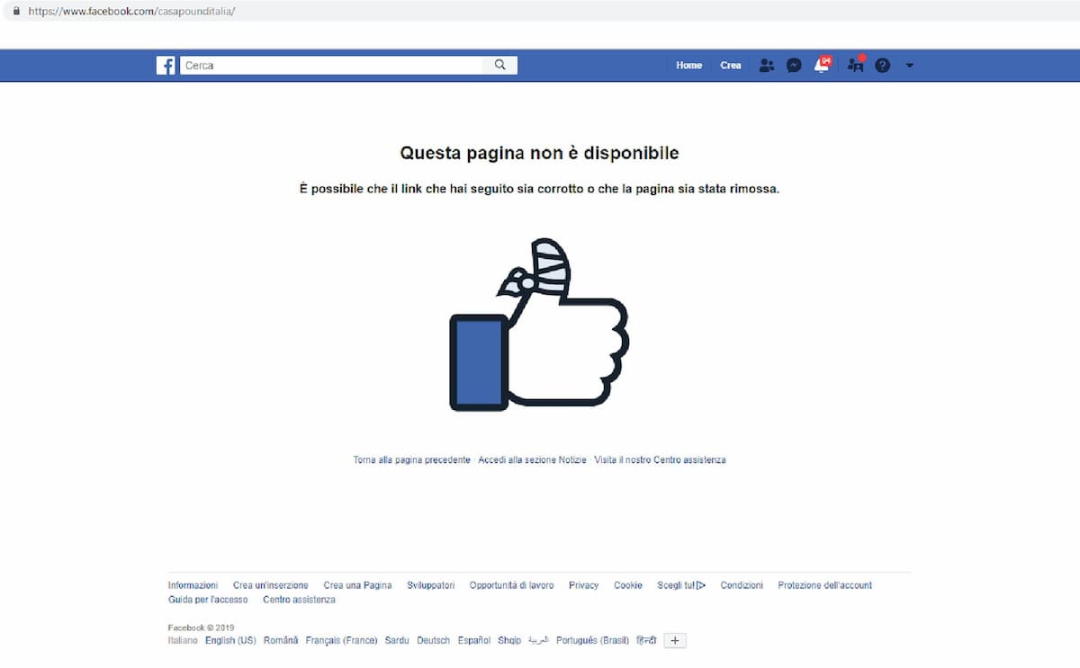 Forza Nuova fa causa a Facebook perché aveva oscurato la sua pagina (e quella di Casapound)