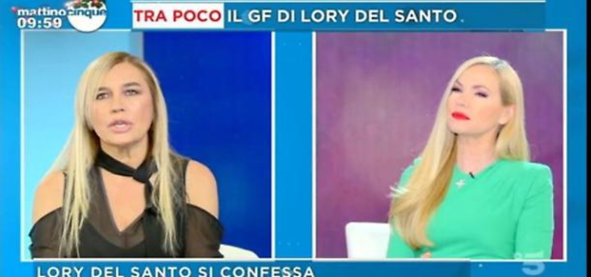 Lory Del Santo Mattino 5 tradita