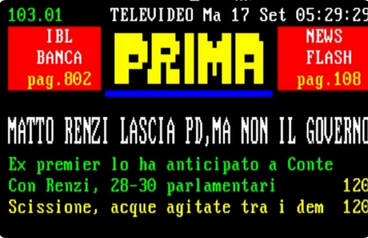 matteo renzi su televideo