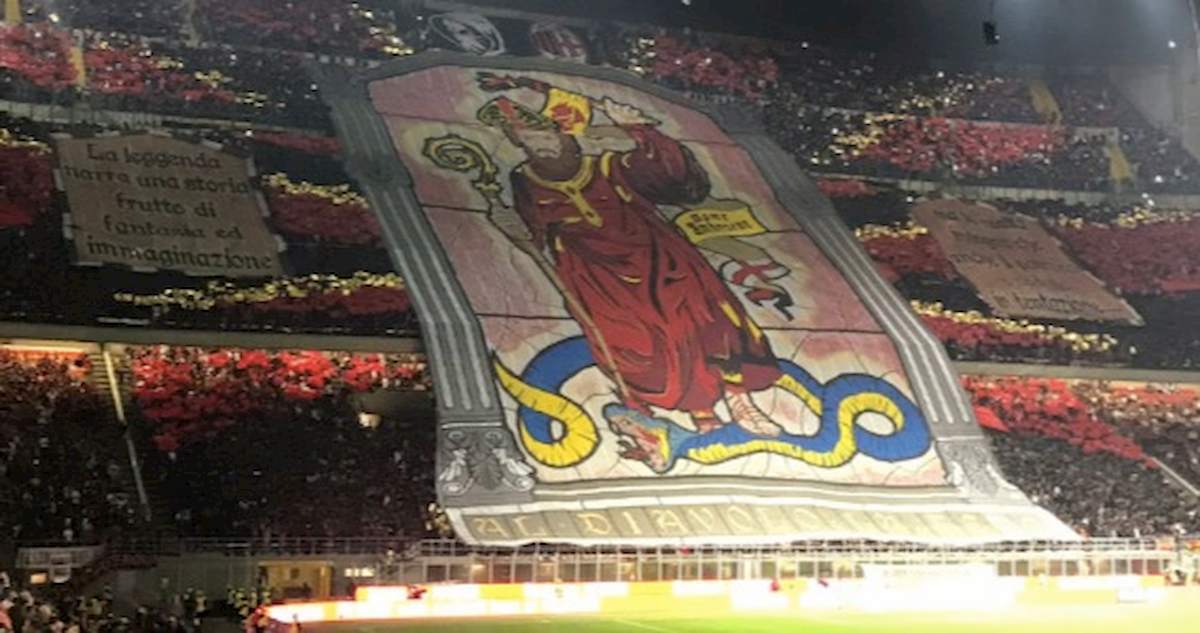 Milan Inter striscioni coreografie foto derby Curva Nord Sud