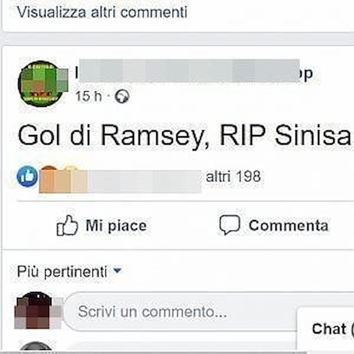 Pagina Facebook insulta Mihajlovic leucemia Bologna denuncia tutto polizia postale