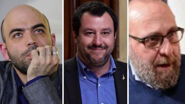 Roberto Saviano e Fabio Sanfilippo, 2 giornalisti anti-Salvini. Da lui due pesi e due misure
