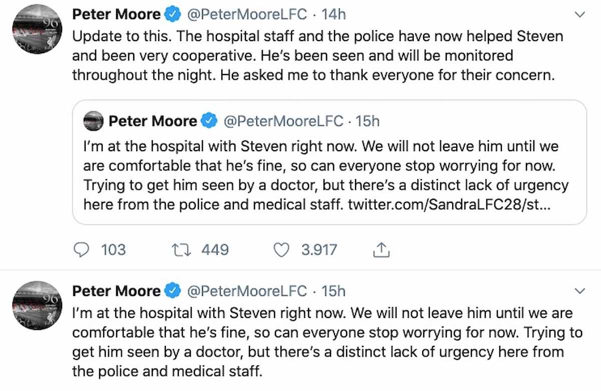 Tifoso ferito Napoli Liverpool Ceo club inglese ospedale non organizzato