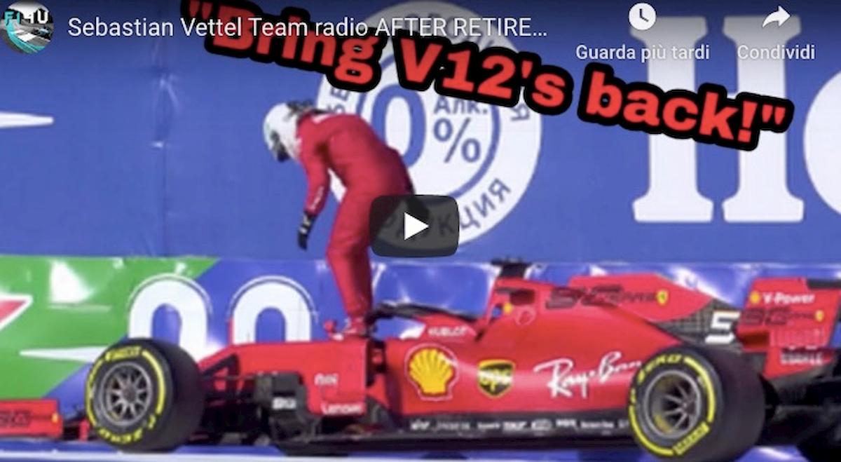 Vettel audio Ferrari video YouTube Russia Formula 1