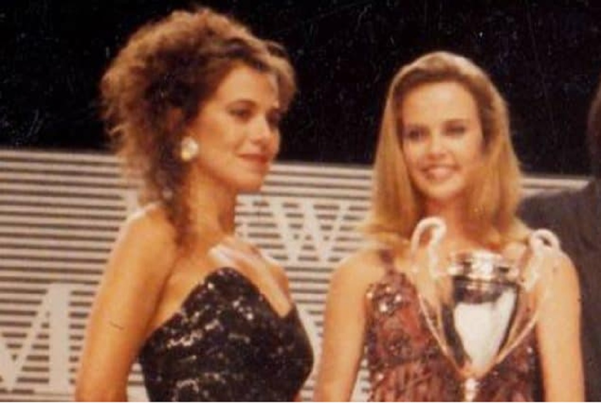 Charlize Theron e Barbara d'Urso, foto Twitter