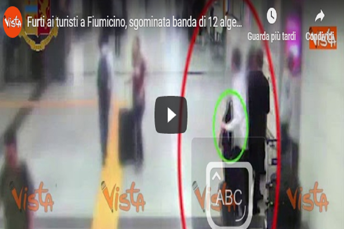 Immagini dell'impianto di videosorveglianza dell'aeroporto di Fiumicino