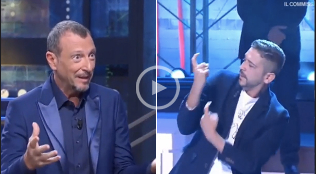 I soliti ignoti: Mauro canta i Maneskin nella lingua dei segni, Amadeus lo invita a Sanremo