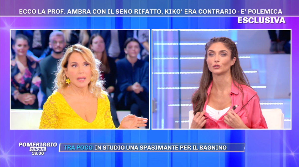 Ambra Lombardo seno pomeriggio 5