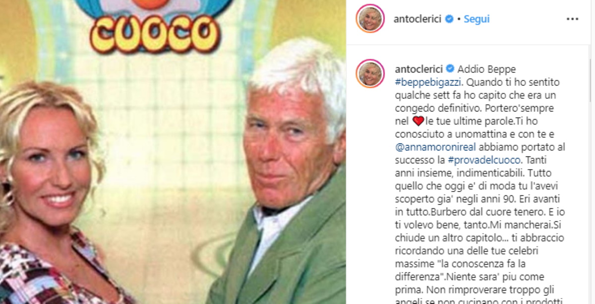 Beppe Bigazzi Antonella Clerici telefonata