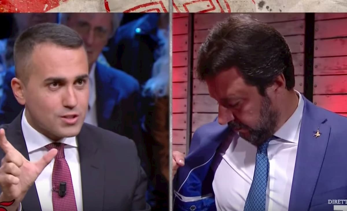 Di Martedì, Luigi Di Maio da Floris. Quando arriva Salvini si alza e se ne va VIDEO
