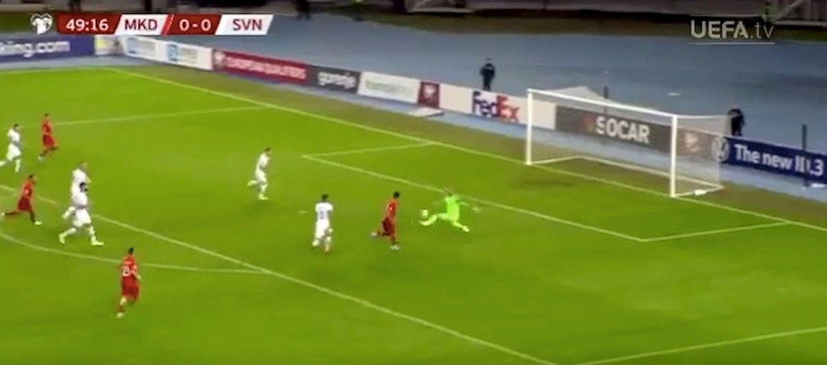 Elmas gol Macedonia Slovenia calciatore Napoli show
