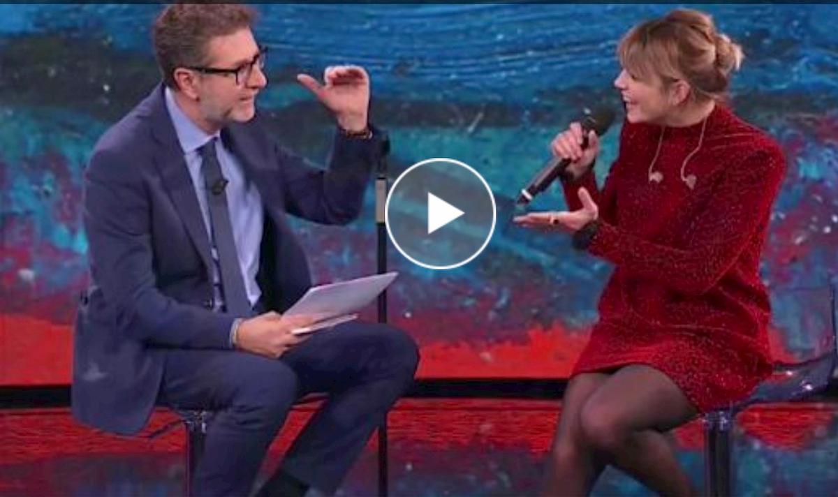 Che tempo che fa, Fazio imita Vasco con Emma Marrone: "Sono entrato nella tua mente con questa canzone qua"