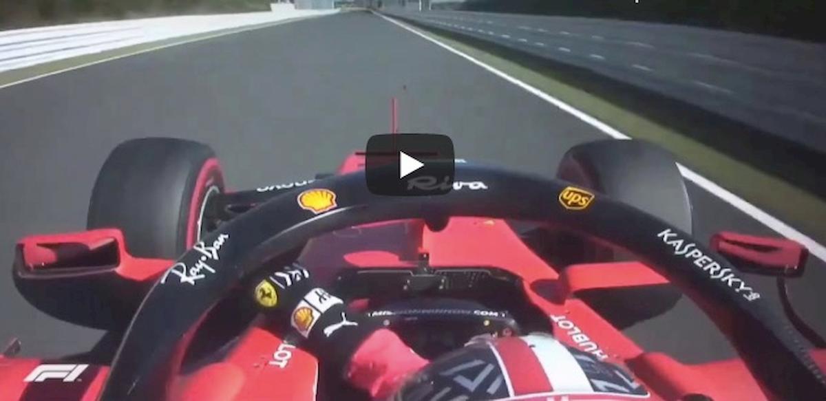 Ferrari Leclerc specchietto YouTube video Formula 1 Giappone
