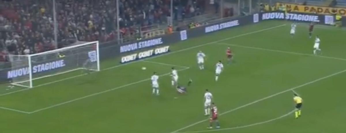 Genoa Brescia Kouame video YouTube rovesciata da urlo