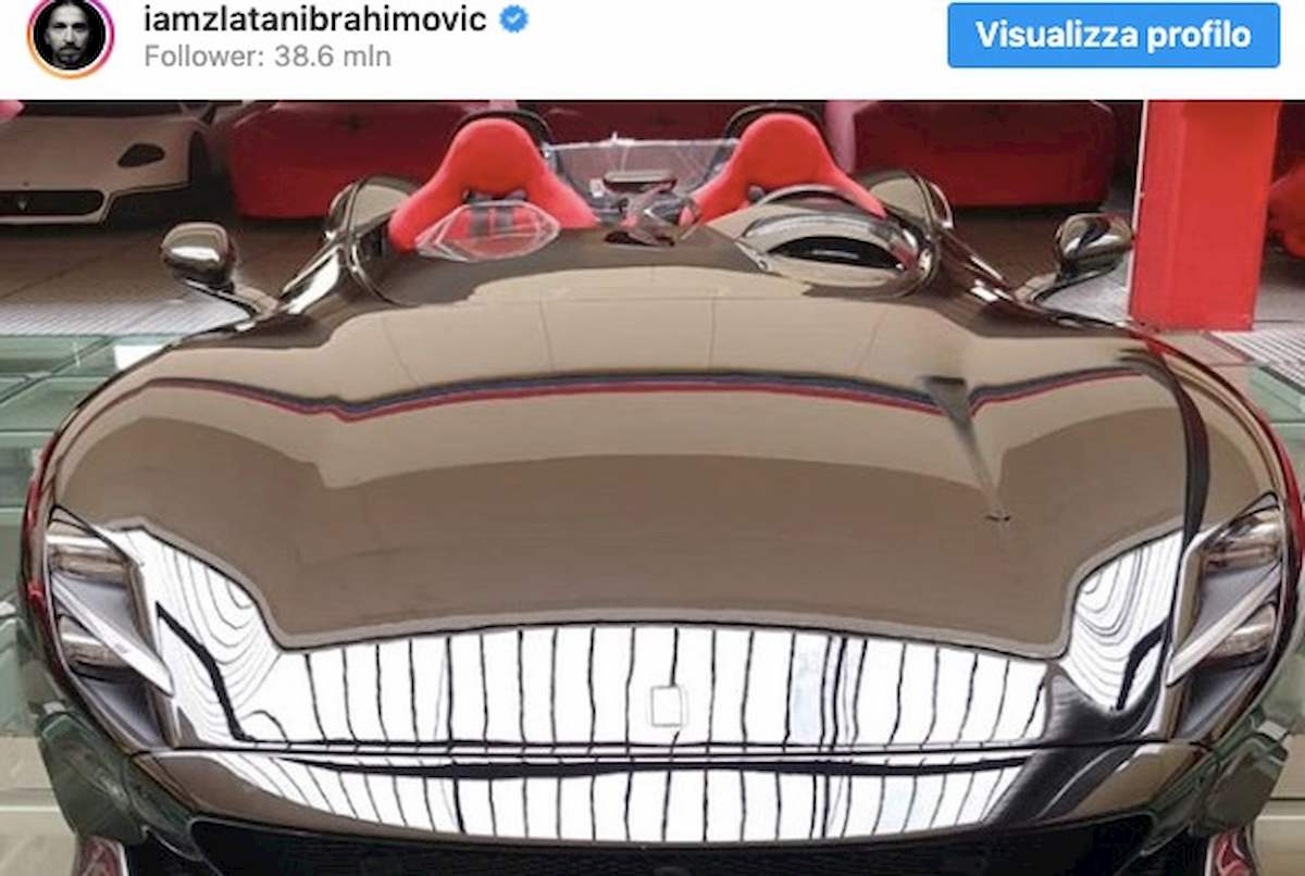 Ibrahimovic Ferrari Monza foto Instagram regalo compleanno