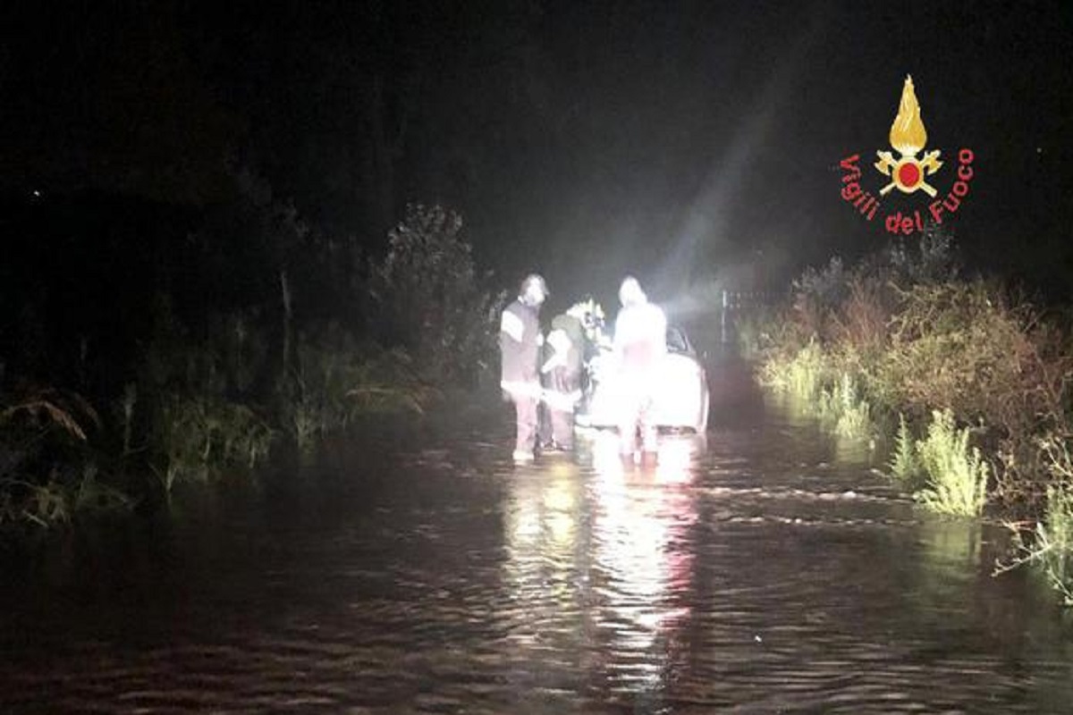 Maltempo Sicilia, una foto dei Vigili del Fuoco