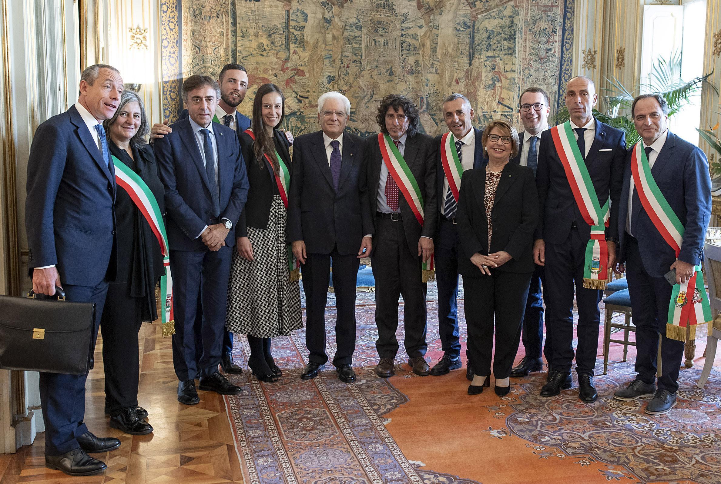 Quirinale delegazione Anci Poste Italiane