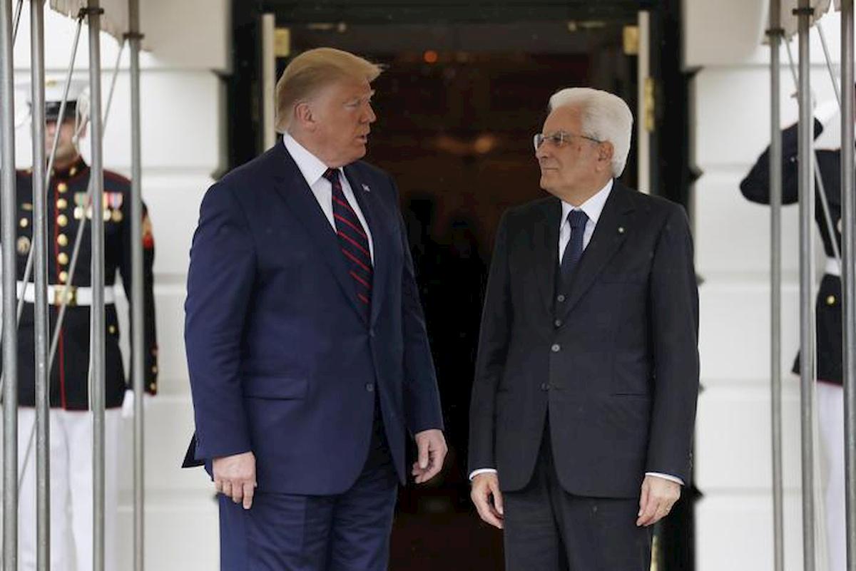 Trump e Mattarella (Ansa)