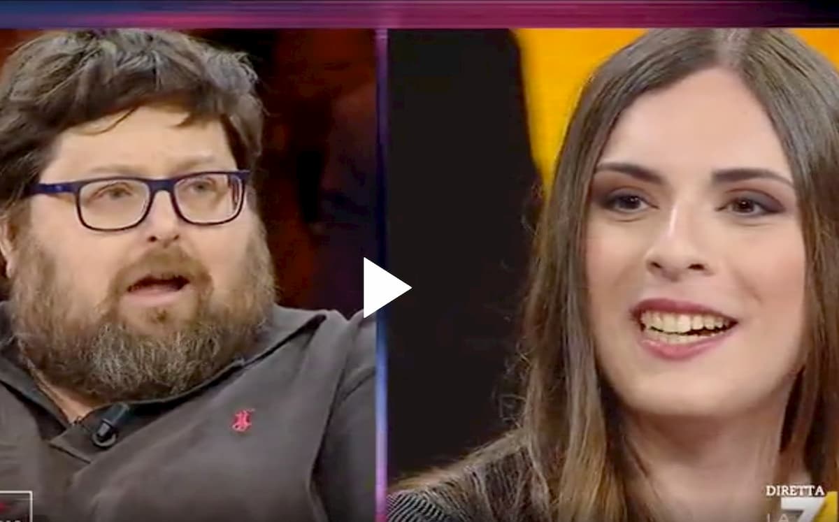 Giovanna Cristina Vivinetto e Mario Adinolfi a Non è l'Arena