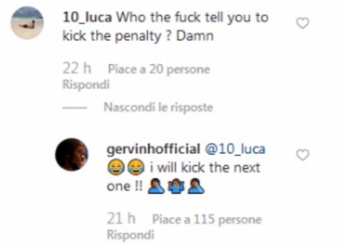 Parma Gervinho tifoso Instagram rigore sbagliato tirerò anche il prossimo