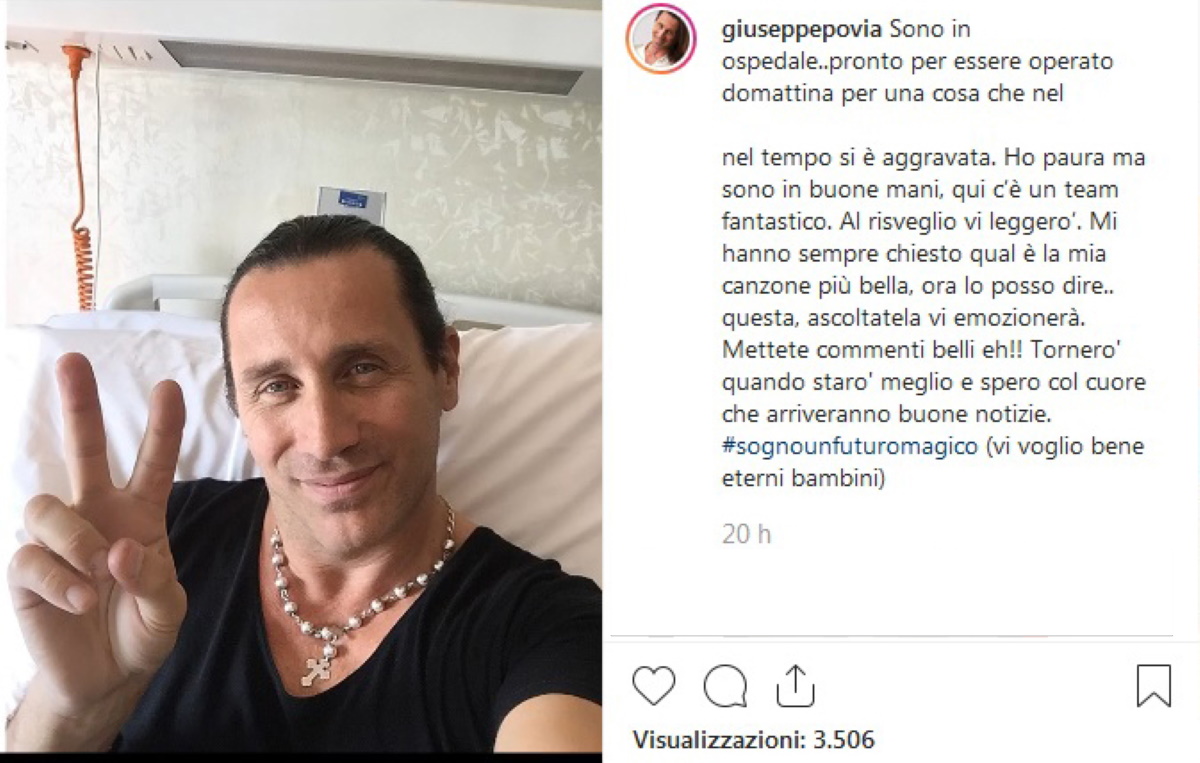 Povia ospedale operazione instagram