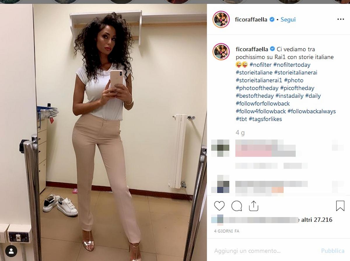 Raffaella Fico Balotelli Storie Italiane test Dna umiliazione