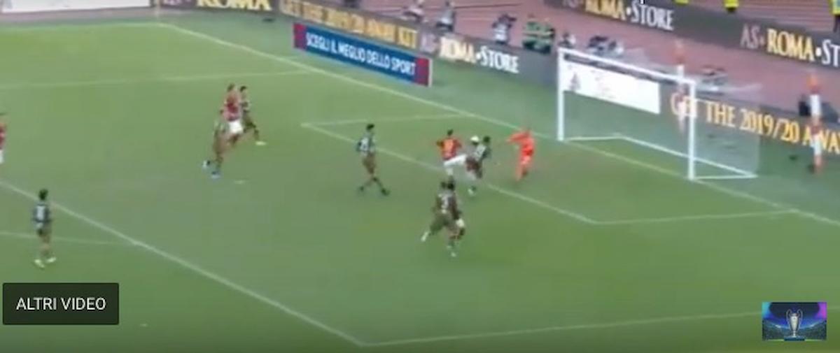 Roma Cagliari Kalinic youtube Petrachi assurdo annullare gol