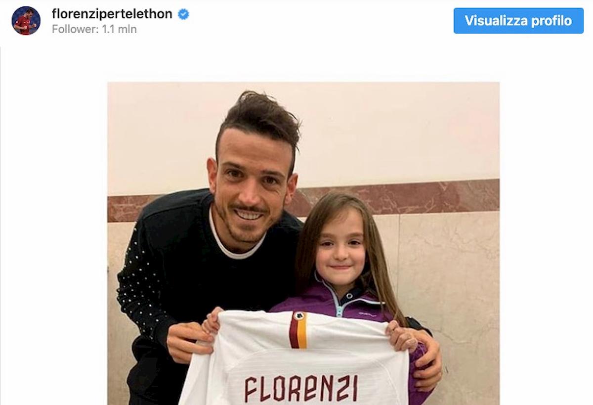 Roma, Florenzi mantiene la promessa: ecco la maglia per la piccola Michela FOTO INSTAGRAM