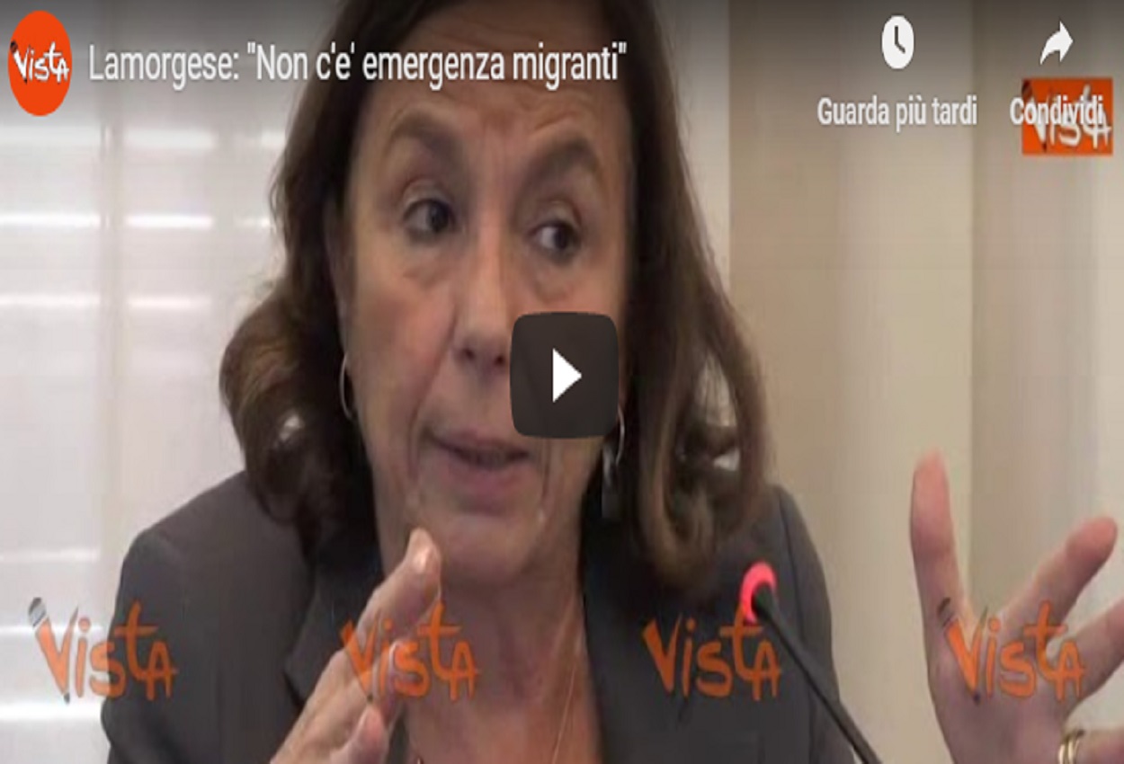 Il Ministro dell'Interno Luciana Lamorgese